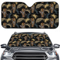 Vintage Tropical Tiger Pattern Print Car Windshield Sun Shade