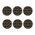 Vintage Tropical Tiger Pattern Print Coaster Set