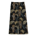 Vintage Tropical Tiger Pattern Print Cotton Front Slit Maxi Skirt