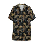 Vintage Tropical Tiger Pattern Print Cotton Hawaiian Shirt