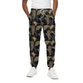 Vintage Tropical Tiger Pattern Print Cotton Sweatpants