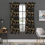 Vintage Tropical Tiger Pattern Print Curtain
