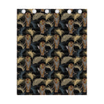 Vintage Tropical Tiger Pattern Print Curtain