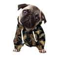 Vintage Tropical Tiger Pattern Print Dog Zip Up Hoodie