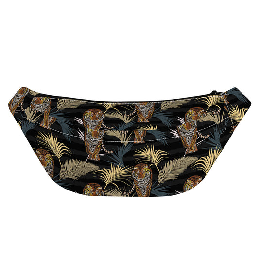 Vintage Tropical Tiger Pattern Print Fanny Pack