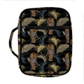 Vintage Tropical Tiger Pattern Print Front Pocket Bible Bag