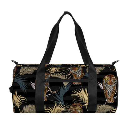 Vintage Tropical Tiger Pattern Print Gym Bag