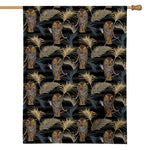 Vintage Tropical Tiger Pattern Print House Flag