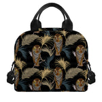 Vintage Tropical Tiger Pattern Print Insulated Lunch Bag