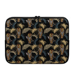 Vintage Tropical Tiger Pattern Print Laptop Sleeve