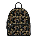 Vintage Tropical Tiger Pattern Print Leather Backpack