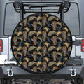 Vintage Tropical Tiger Pattern Print Leather Spare Tire Cover