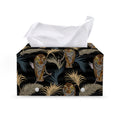 Vintage Tropical Tiger Pattern Print Leather Tissue Box Cover