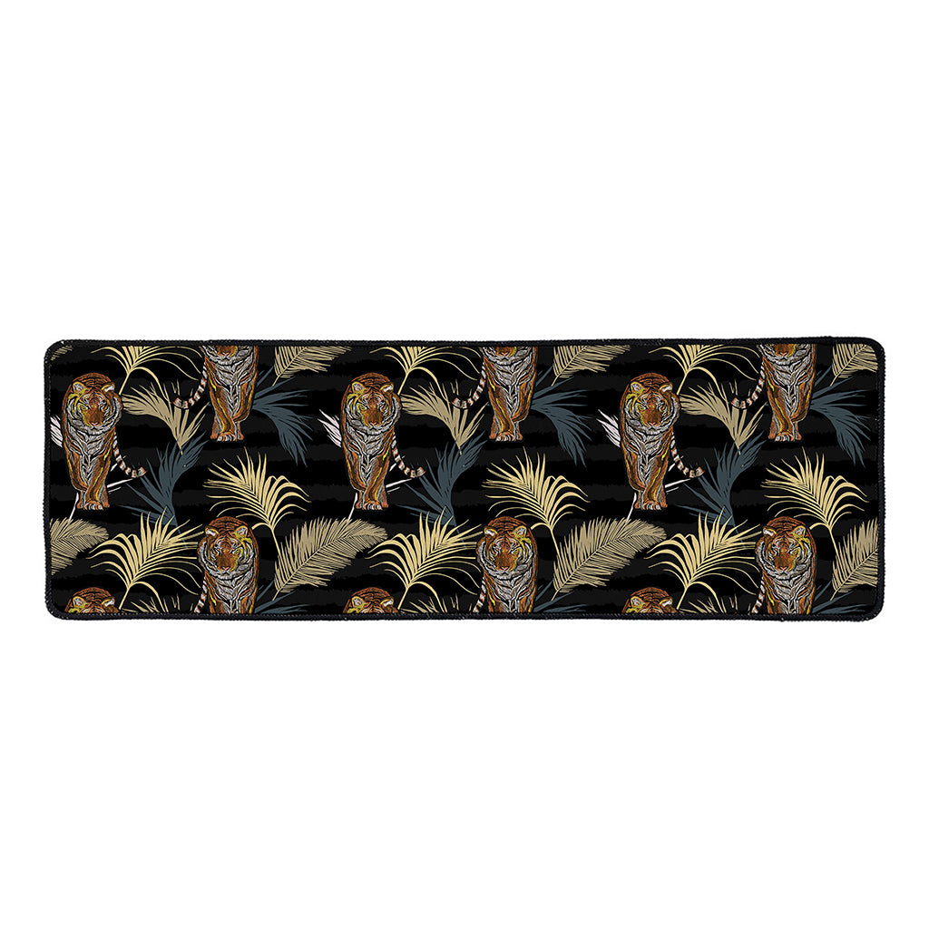 Vintage Tropical Tiger Pattern Print Long Kitchen Mat