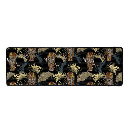 Vintage Tropical Tiger Pattern Print Long Kitchen Mat