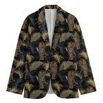 Vintage Tropical Tiger Pattern Print Men's Blazer