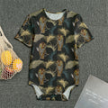Vintage Tropical Tiger Pattern Print Men's Bodysuit