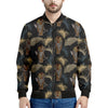 Vintage Tropical Tiger Pattern Print Men's Bomber Jacket