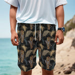 Vintage Tropical Tiger Pattern Print Men's Cargo Shorts