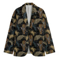 Vintage Tropical Tiger Pattern Print Men's Cotton Blazer