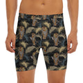 Vintage Tropical Tiger Pattern Print Men's Long Boxer Briefs