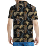 Vintage Tropical Tiger Pattern Print Men's Polo Shirt