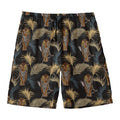 Vintage Tropical Tiger Pattern Print Men's Swim Trunks