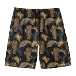Vintage Tropical Tiger Pattern Print Men's Swim Trunks