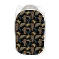 Vintage Tropical Tiger Pattern Print Mesh Laundry Hamper