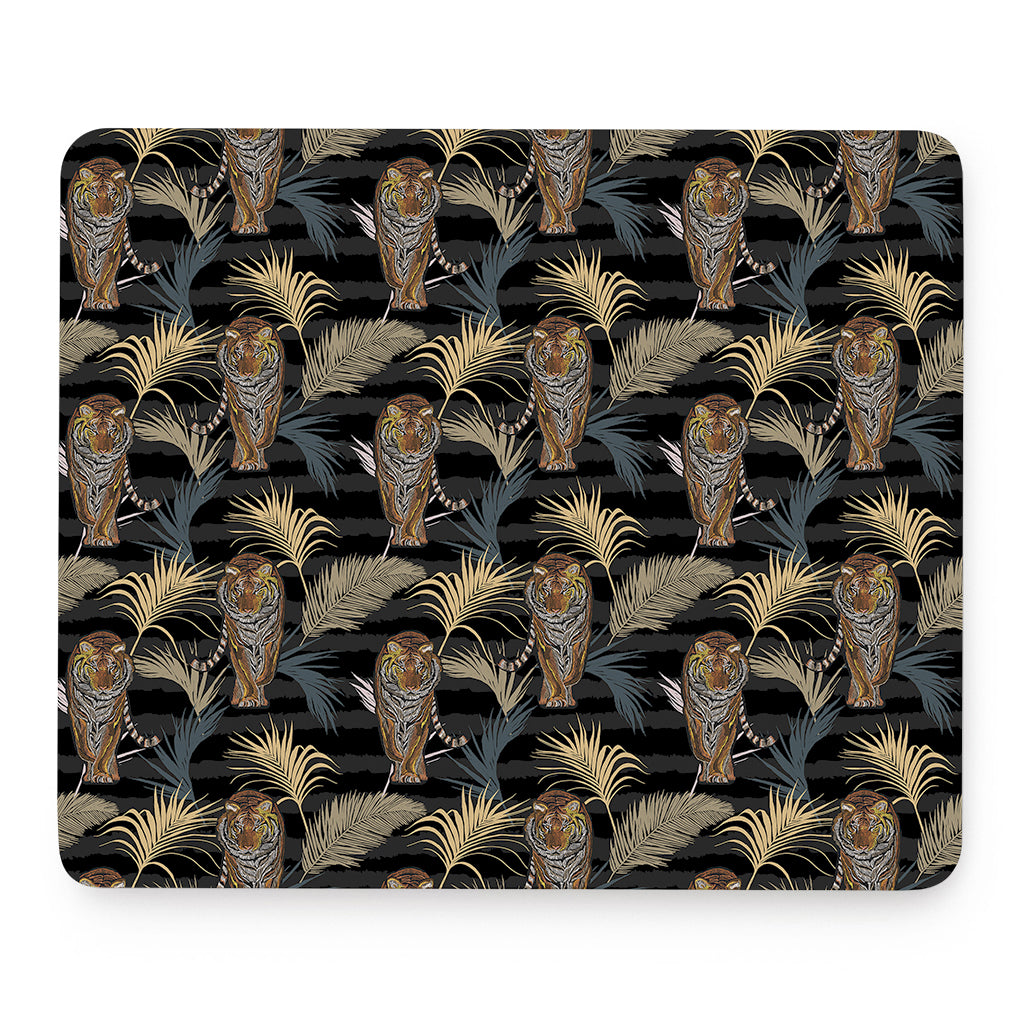 Vintage Tropical Tiger Pattern Print Mouse Pad