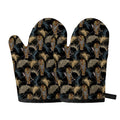 Vintage Tropical Tiger Pattern Print Oven Mitts