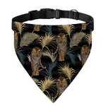 Vintage Tropical Tiger Pattern Print Over The Collar Dog Bandana