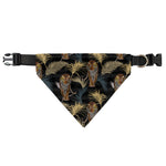 Vintage Tropical Tiger Pattern Print Over The Collar Dog Bandana