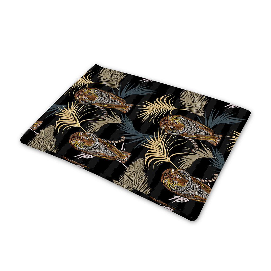 Vintage Tropical Tiger Pattern Print Pet Cooling Mat Cover