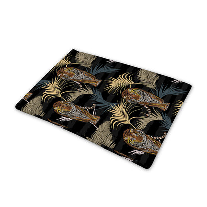 Vintage Tropical Tiger Pattern Print Pet Cooling Mat Cover