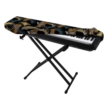 Vintage Tropical Tiger Pattern Print Piano Keyboard Cover