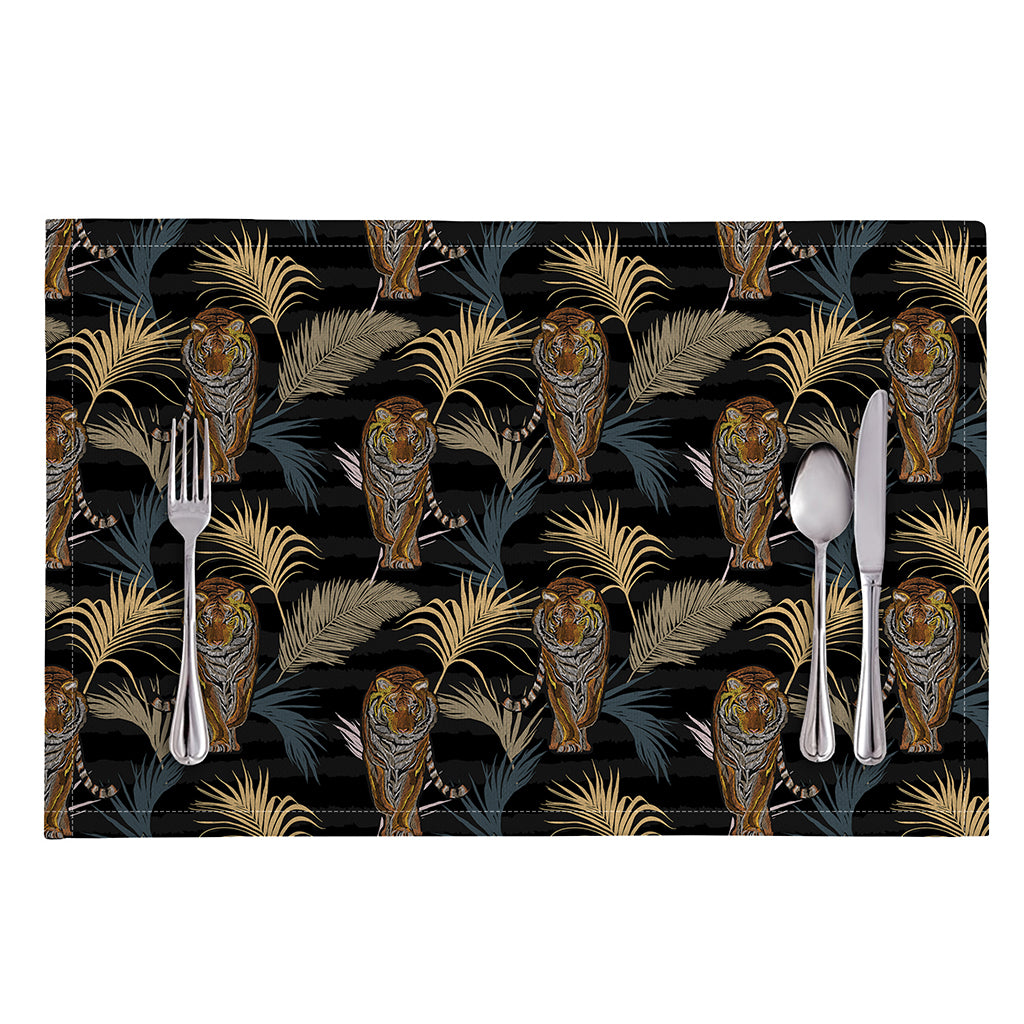 Vintage Tropical Tiger Pattern Print Placemat