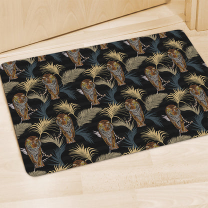 Vintage Tropical Tiger Pattern Print Polyester Doormat