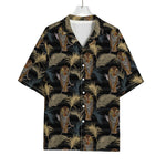 Vintage Tropical Tiger Pattern Print Rayon Hawaiian Shirt