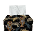 Vintage Tropical Tiger Pattern Print Rectangle Tissue Box Cover