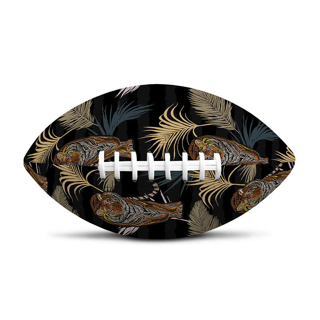 Vintage Tropical Tiger Pattern Print Rugby Ball