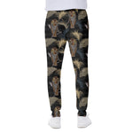 Vintage Tropical Tiger Pattern Print Scuba Joggers