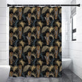 Vintage Tropical Tiger Pattern Print Shower Curtain