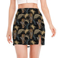 Vintage Tropical Tiger Pattern Print Side Slit Mini Skirt