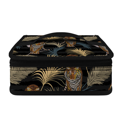 Vintage Tropical Tiger Pattern Print Small Lunch Bag