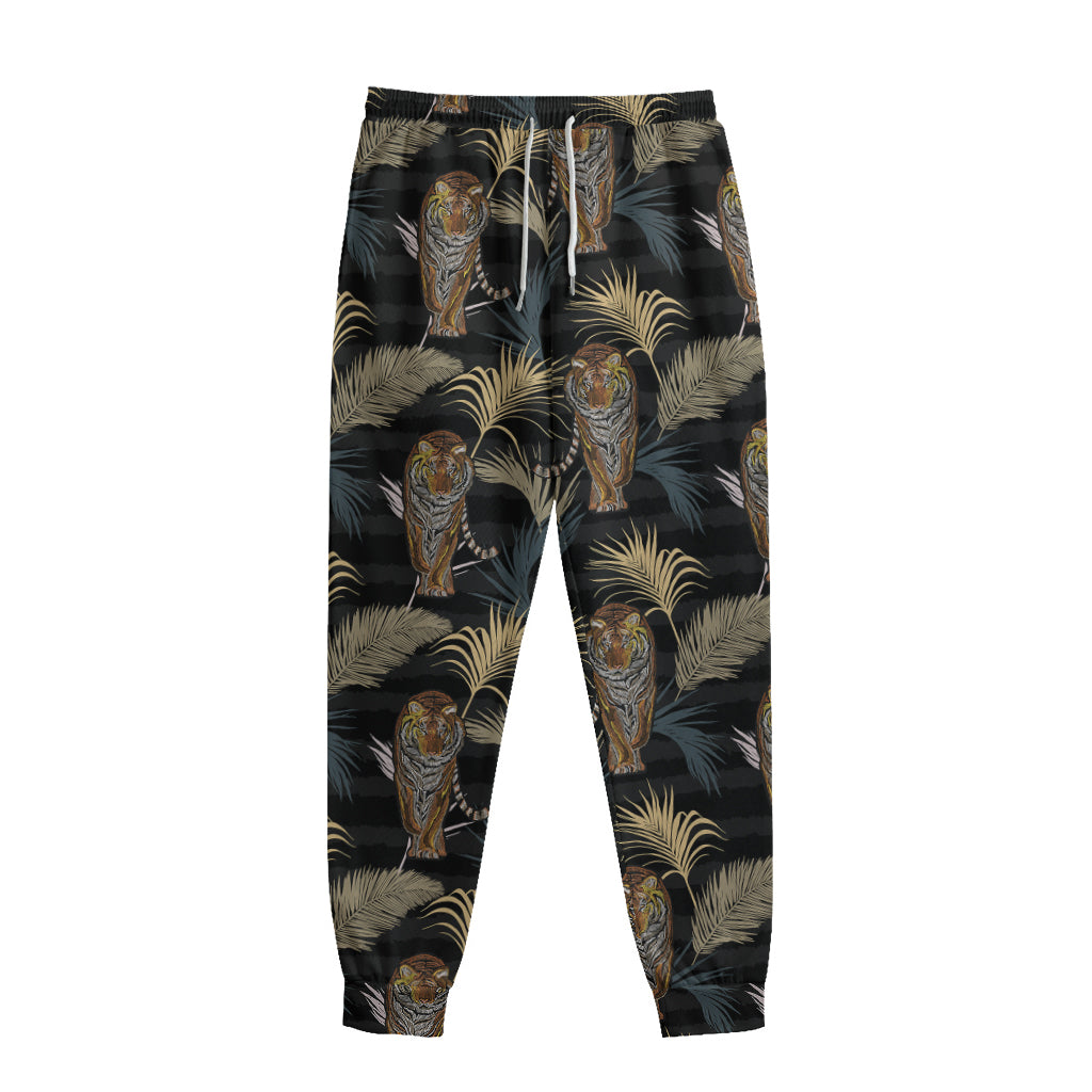 Vintage Tropical Tiger Pattern Print Sweatpants