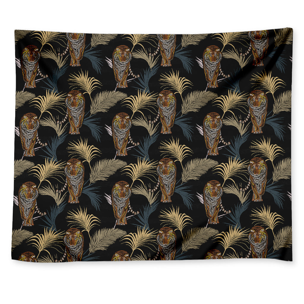 Vintage Tropical Tiger Pattern Print Tapestry