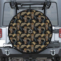 Vintage Tropical Tiger Pattern Print Tire Cover With Camera Hole
