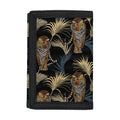 Vintage Tropical Tiger Pattern Print Trifold Wallet