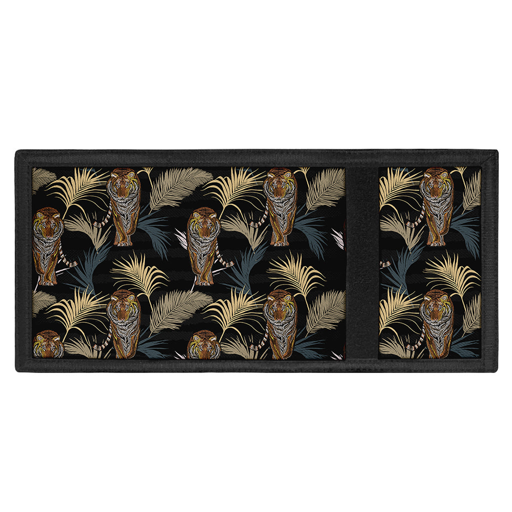Vintage Tropical Tiger Pattern Print Trifold Wallet